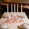 Retro Glass Candlestick Holder for Weddings & Parties