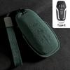 Genuine Leather Auto Key Fob Cover Fit For Ford Fusion Mustang Explorer F150 F250 F350 Ecosport Edge S-Max Ranger Lincoln Mondeo Key Ring Accessoy