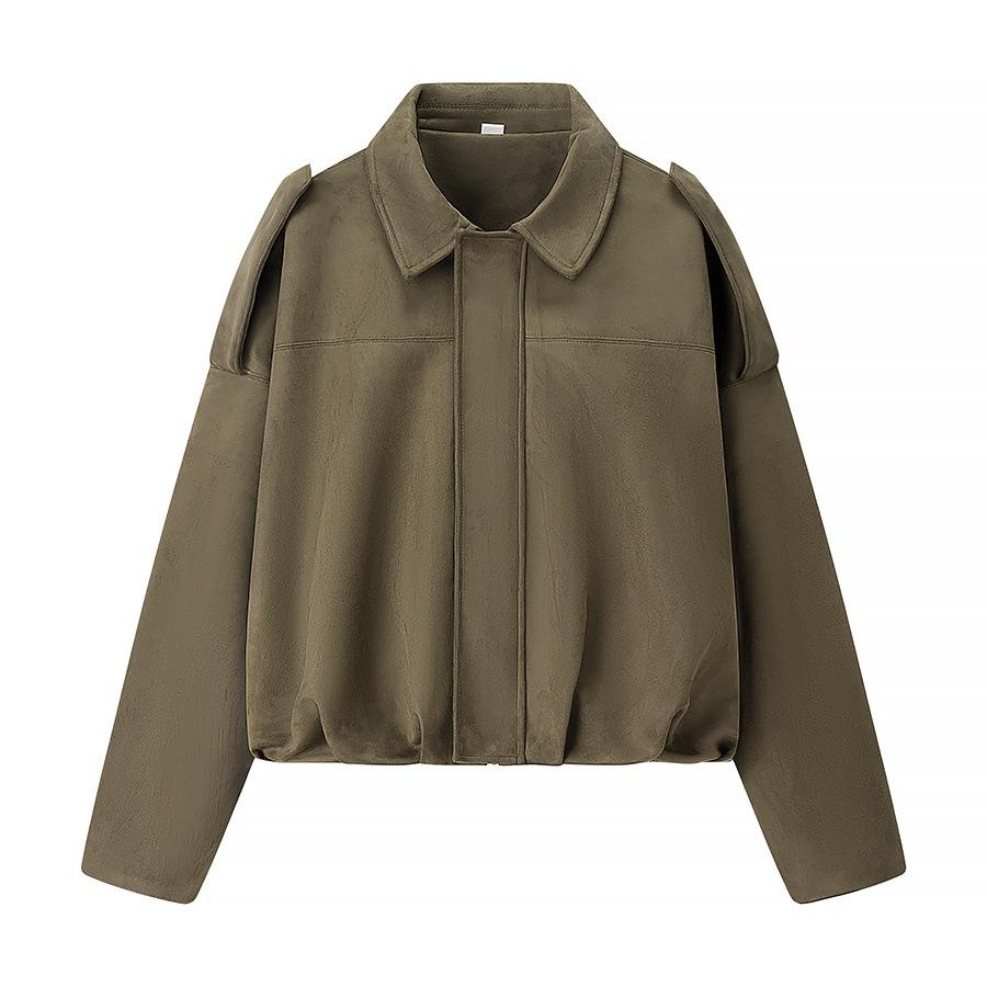 European and American style, new women's clothing, fashion bomber jacket, bat sleeve zipper casual top