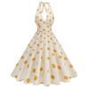 Women's Retro V Neck Polka Dot  Temperament Dress