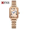 OFNS Women's Retro Roman Numeral Quartz Watch - Square Waterproof Wristwatch for Female Students