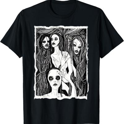 Goth Aesthetic Grunge Occult Emo Satanic Dark Fantasy T-Shirt