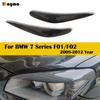 730i 740i 750i 2008 - 2012 Car Front Bumper Headlight Cover Carbon Fiber Lamp Eyebrows Eyelids Fit For BMW 7 Series F01 F02