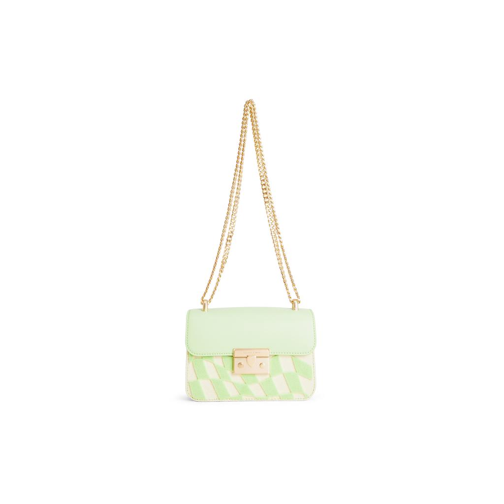 New CHARLES&KEITH PU Small Square Bag, Crossbody Bag, Shoulder Bag Trumpets Women's Butter/Black/Light Blue/Mint Green CK2-80701218-6
