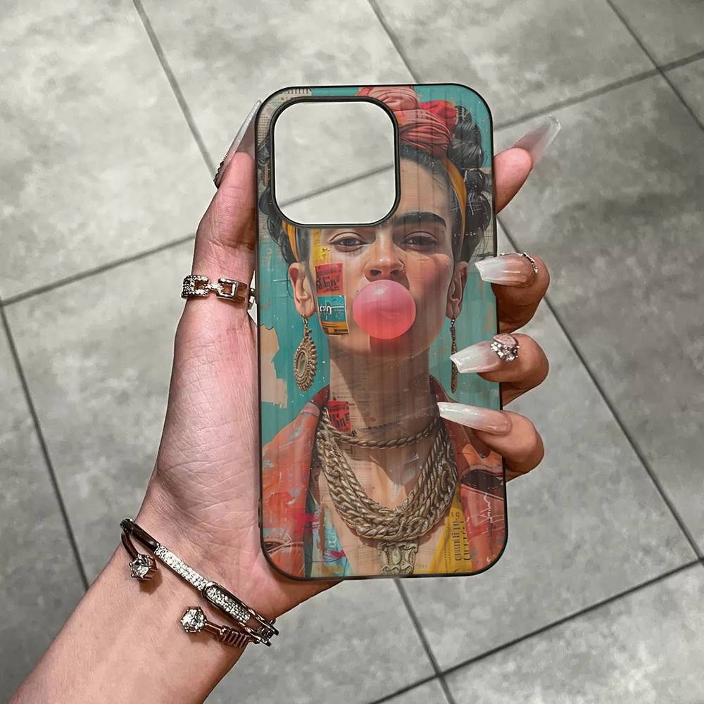 Fashion F-Frida K-KahlosS Luxury Phone Case For IPhone 17 Air 16 15 14 13 12 11 Pro Max Pro Plus Ripple Shockproof