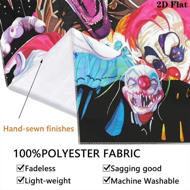 Killer Klowns from Outer Space Pattern Home Decor Tapestry, Wall Hanging, Decorative RV Wall Cloth.SGT0917530