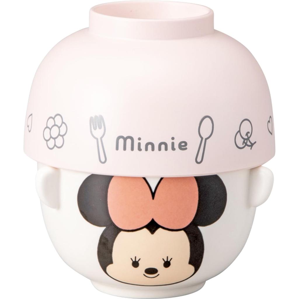 Disney Minnie Mouse yululun Yururun Sada misky na polévku a rýži, cca. 10 x 6cm Průměr, Růžová, Vyrobeno v Japonsku, Zboží Minnie Mouse, Narozeninový dárek