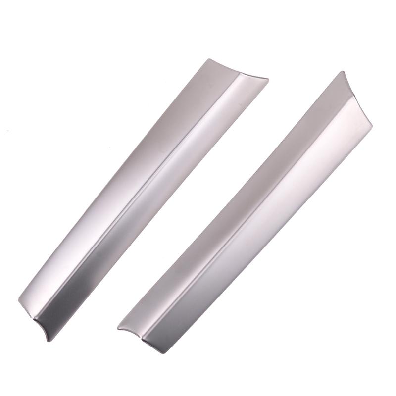 2Pcs Silver Stainless Steel Console Water Cup Holder Panel Cover Trim Fit for Volvo XC60 V60 S60 2011 2012 2013 2014 2015 2016