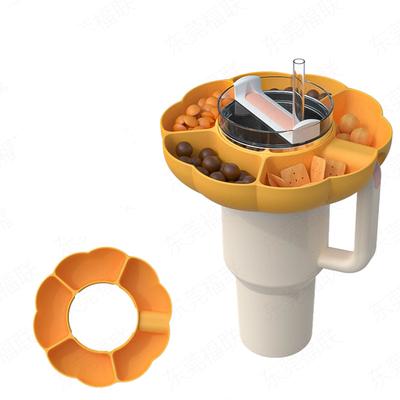 Wiederverwendbare Snack-Platten für Snack für Stanley Cup 40 oz Tablett Snack-Teiler Unterteilter Behälter Lebensmittel-Tablett-Halter Outdoor