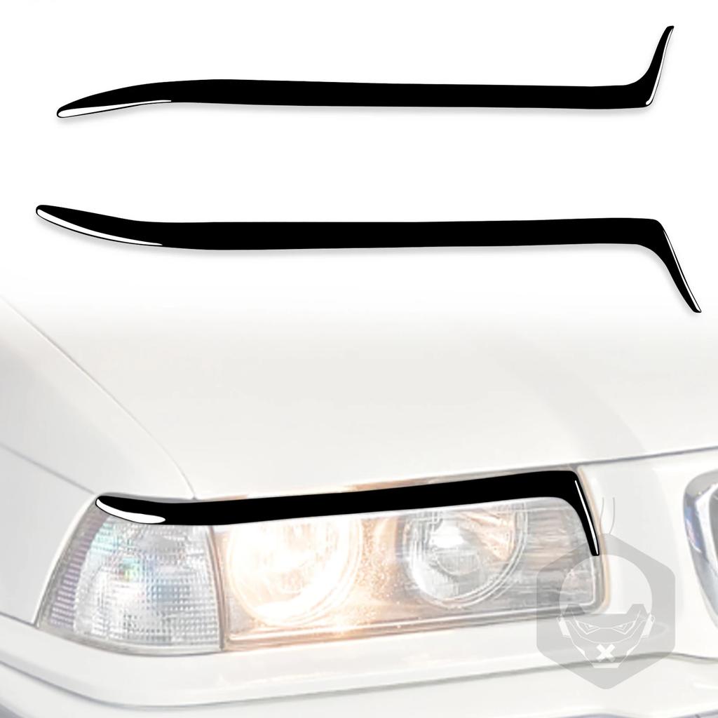 For BMW E36 1992 1993 1994 1995 1996 1997 1998 Accessories Car Black Plastic Lamp Eyebrow Trim Sticker Decoration