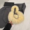 2025 Autumn New Beautiful Commuter Armpit Crescent Bag Casual French Fashion Simple Plush Handbag