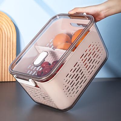 Haustier-Kühlschrank-Aufbewahrungsbox, gefrorene, versiegelte Box, Abfluss-Aufbewahrung. Fantastischer Aufbewahrungskorb für Gemüse und Obst, großes Fassungsvermögen