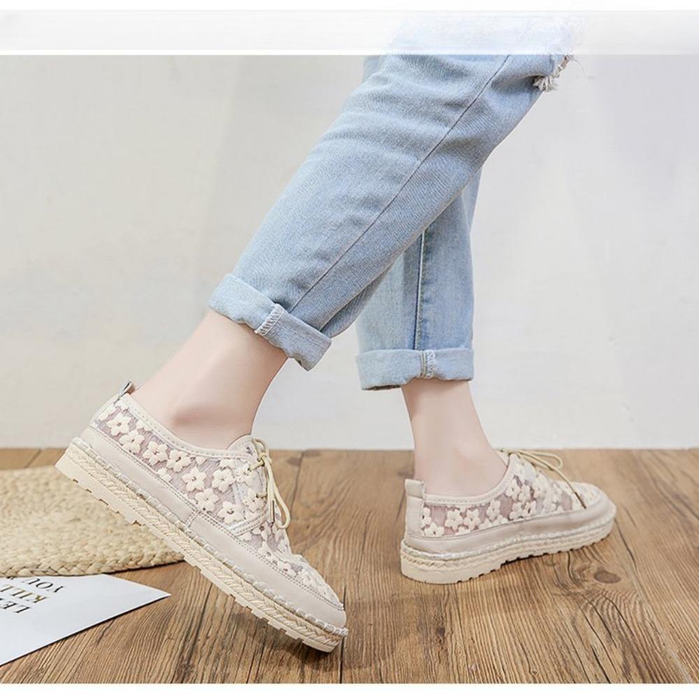 Летние сетчатые женские одиночные туфли с выемками Новые туфли Le Fu 40 абрикосовый — фото 12