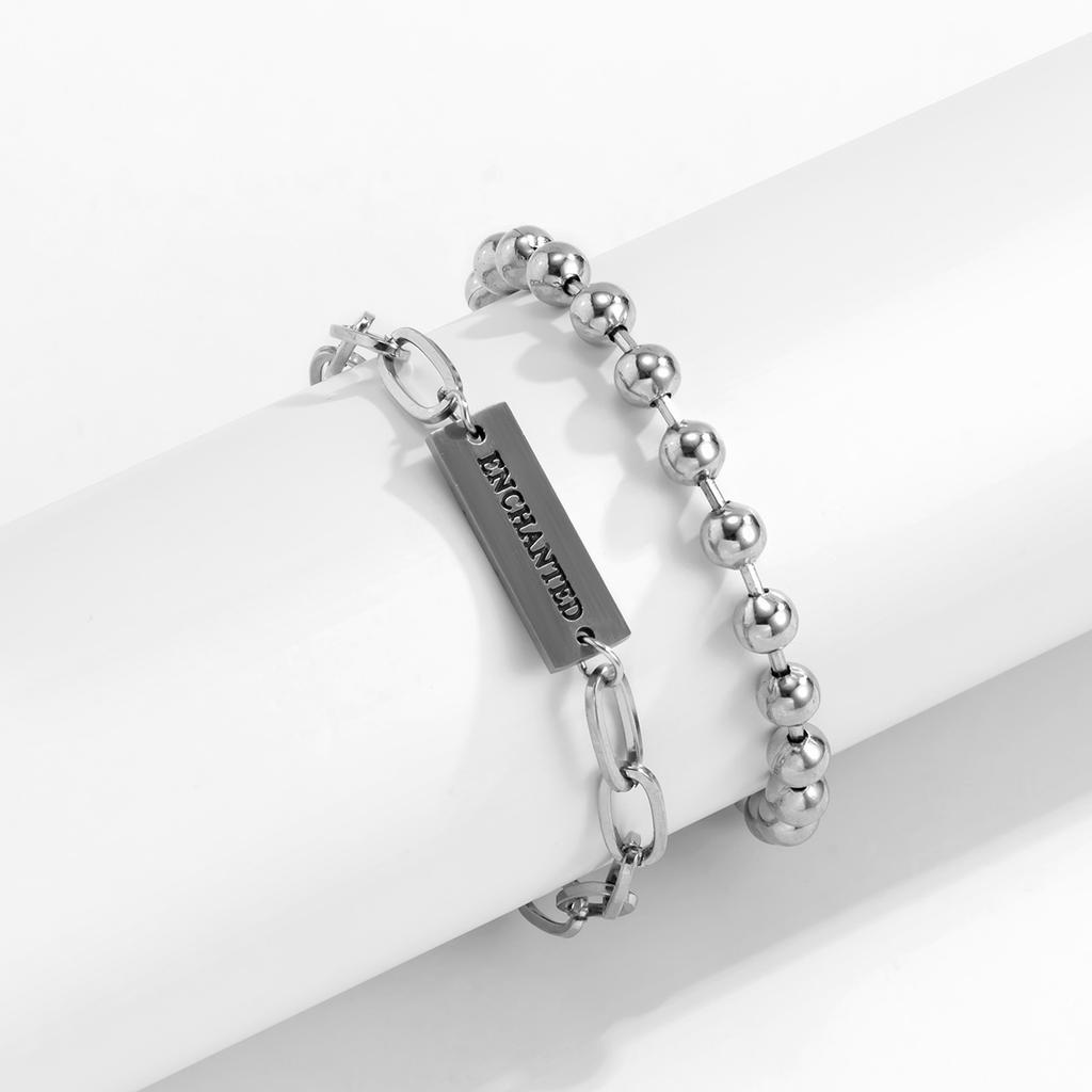 Men's Hip-Hop Style Bracelet Set Korean Version Ins Style National Trend Chinese Style Design Bracelet Fashion