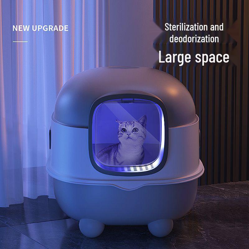 Automatic Odor-Proof Enclosed Cat Litter Box with Deodorization