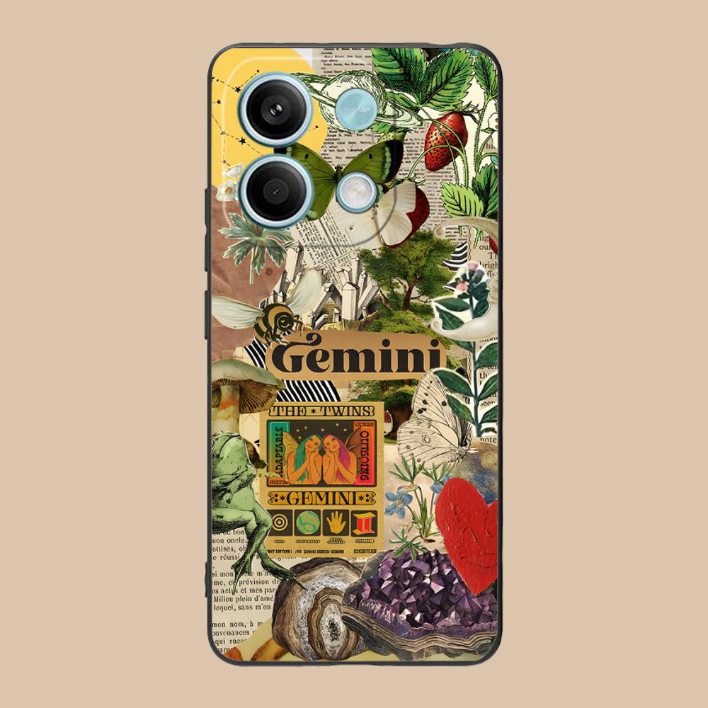 

Zodiac Sign Gemini Mobile Phone Case for POCO F7 F6 F5 F4 F3 F2 Pro GT C75 C71 C65 C61 C40 Pro Ultra Colorful Printing Cover Poco F7