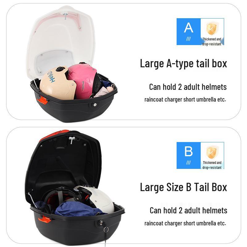 Electric Car & Motorcycle Large Trunk Box - Anti-Shake Universal Storage for Electric Bicycles