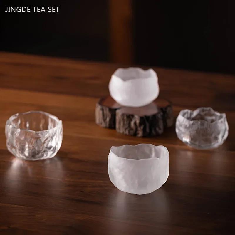 1 Pz Tazza da Tè in Vetro Giapponese Portatile Personale Tazza Singola Accessori Set da Tè Tazza da Tè Loto Personalizzata Articoli per la Casa
