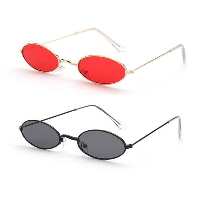 Retro Small Oval Sunglasses Vintage Shades Sunglasses Women  for Men Women Eyeglasses 90s Street Style Sun Glasses