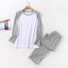 Traje de Pijama de Pantalón Largo de Manga Larga de Modal para Hombre Primavera y Verano Talla Grande Traje Activo para Estar en Casa Primavera y Otoño