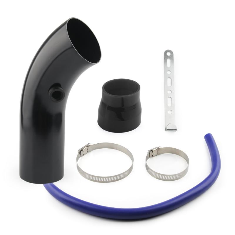 Universal Alumimum 3'' 75mm Car Cold Air Intake System Turbo Induction Pipe Tube Silver Black Red Color