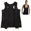 Men Sauna Vest Breathable Adjustable Zipper Closure Weight Loss Waist Training Tank Top for Daily Workout Black XL