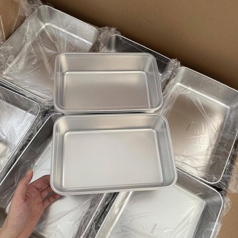 Q&W Stackable 304 Stainless Steel Kitchen Prep & Serving Tray