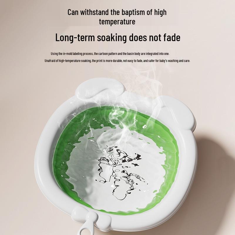 Foldable Silicone Washbasin for Kids and Dorms - Portable and Hangable