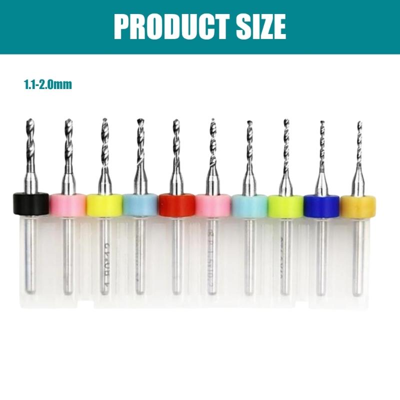 10Pieces PCB Spirals Grooves Drill Bits for Engraving and Precise Circuit Board Work Soft Materials Drilling Accessories