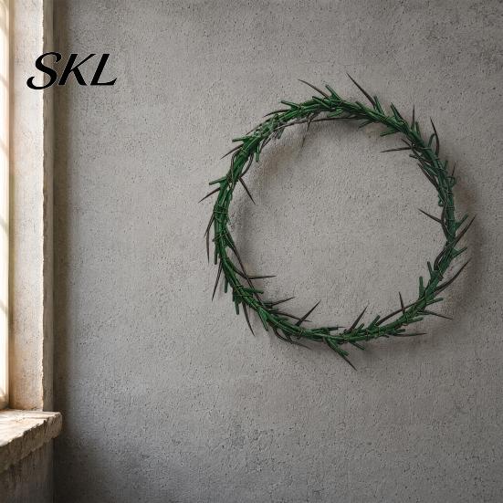 Halloween Thorns Wreath Wreath, Realistic Spiked Branches, Horror Theme Decoration, Branch And Thorn Dead Spooky for Haunted House Decor Scary Window