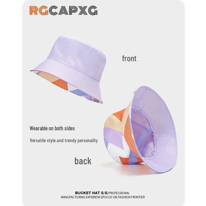 2023 Trendy Color Block Reversible Sun Hat - Unisex Casual Beach & Travel Fisherman Hat