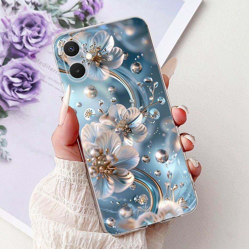 For Samsung Galaxy A07 2025 Elegant Floral Butterfly Phone Case For Samsung A07 SM-A075F Soft Silicone TPU Cases