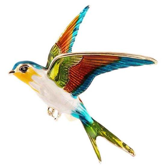

Женская ласточка, птица, эмалированная брошь в виде животного, значок на лацкане, ювелирный аксессуар разноцветный