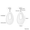 Geometric Stud Earrings Round Triangle Fringed Earrings Stainless Steel Plated 18K Gold Earrings