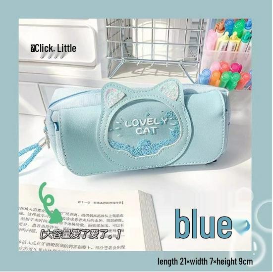 

Трендовый пенал-косметичка с большим объемом и пересыпающимся песком для девочек - Популярная сумка для канцелярских товаров