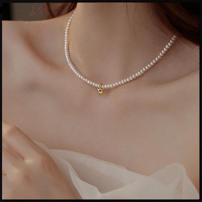 Elegante Gänseblümchen-Perlen-Choker-Halskette: High-End, Ultra-Feines, Leichter Luxus Design für Damen