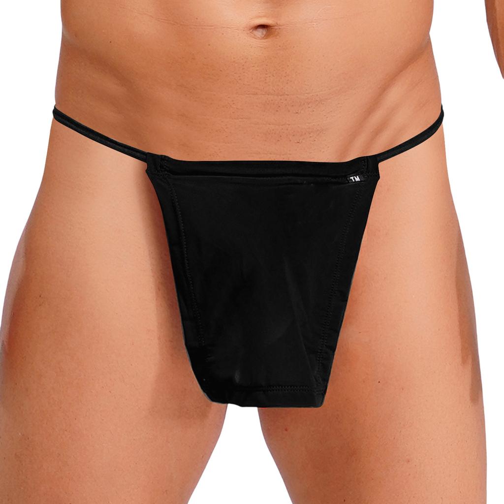 Comfortable Men‘s Cotton Underwear T-back Thong with Distinctive Waistband Loincloth Style