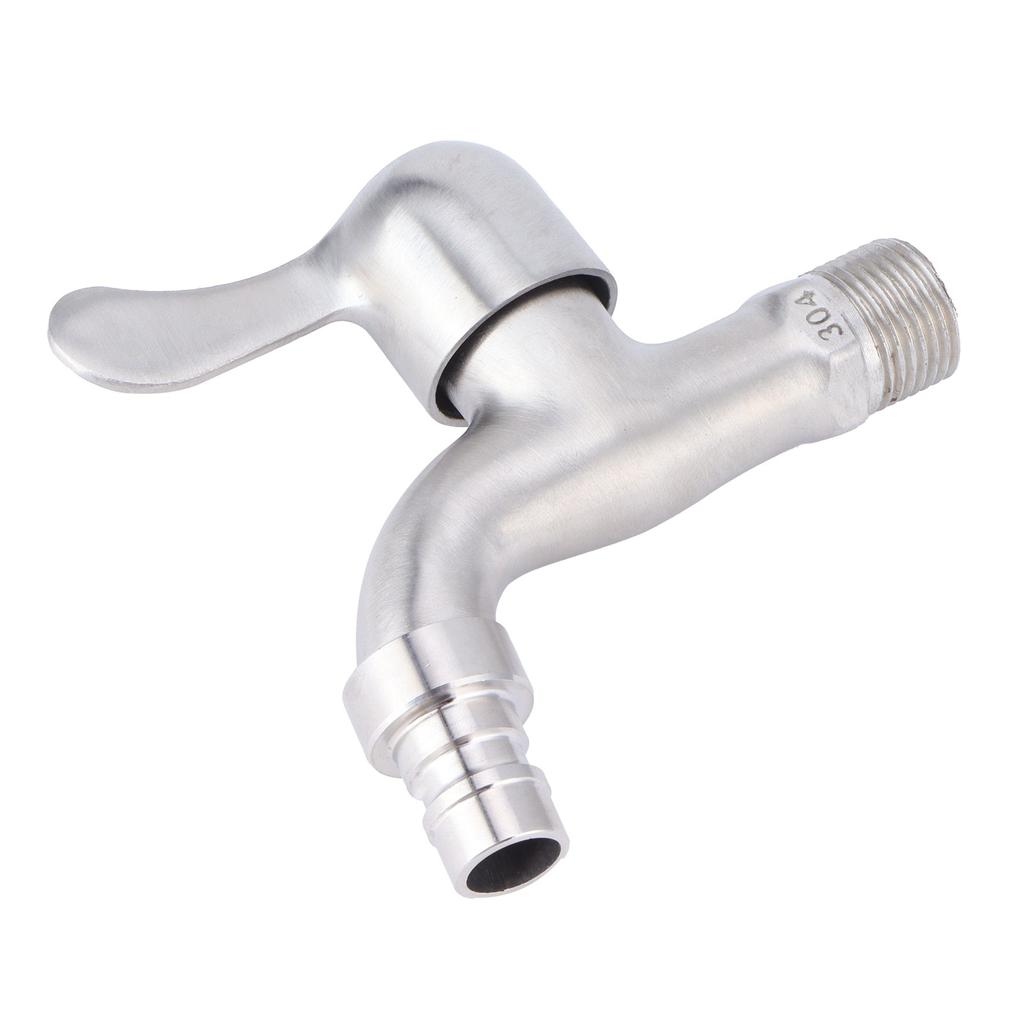 G1/2 Gartenhahn Wandmontage Gebürstet Außen Waschbecken Moppbecken Verlängerter Wasserhahn