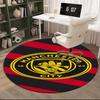 1 Stück runder Teppich Stadt Fußball Club Bedruckter Runder Teppich, Teppich für Home Office, Runder Stuhlteppich, Dekorativer Teppich Fan Geschenke Weihnachtsgeschenk