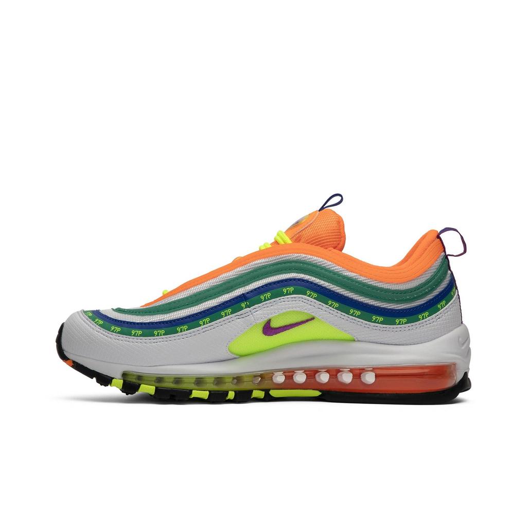 Nike Air Max 97 ' Air : London Summer Of Love' (Unisex) White / Hyper Violet-Volt Running Shoes CI1504 100