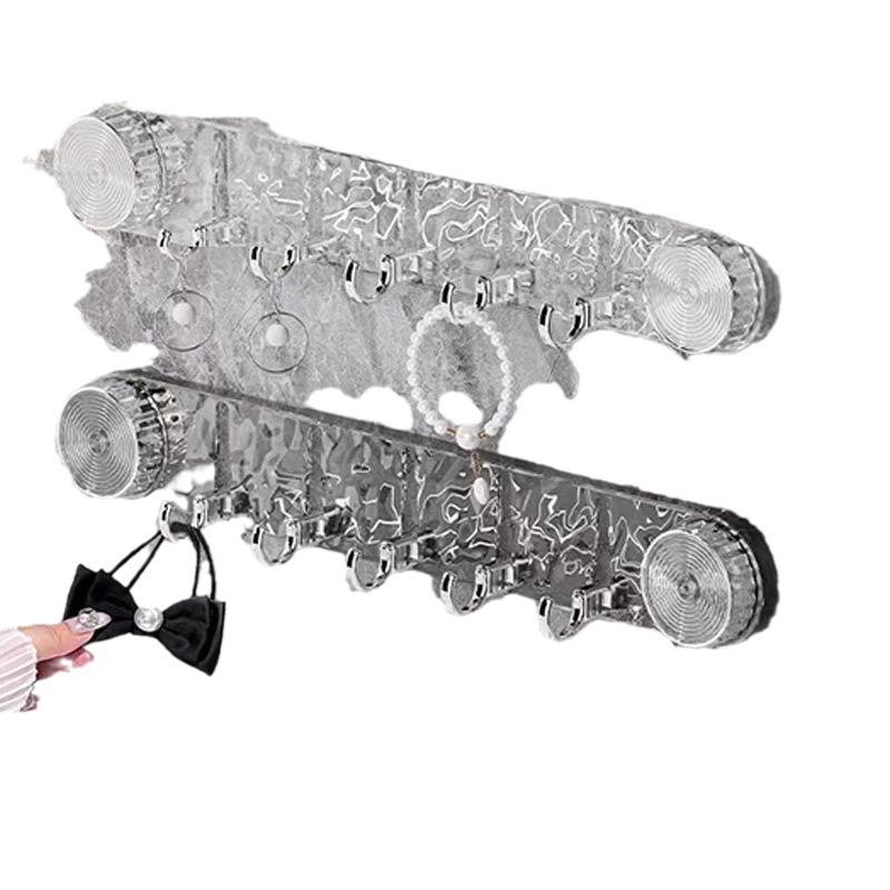 Corrugated Suction Cup Five-row Hook Household No-drilling Bathroom Wall Scratch-free Strong Suction Hook