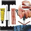 Kit de herramientas para reparación de neumáticos de automóvil con tiras de goma, juego de tapones para pinchazos de neumáticos sin cámara, herramienta de reparación de neumáticos al vacío para motocicletas y camiones