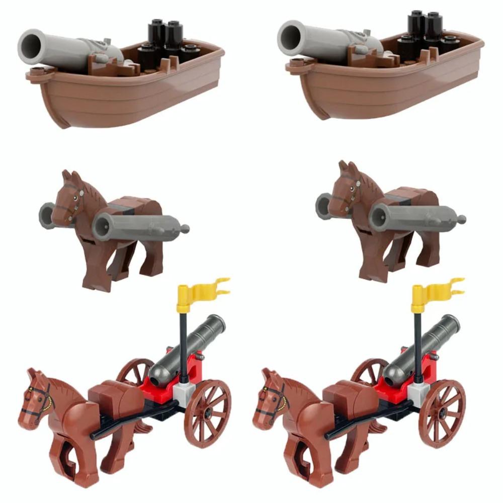 Medieval Castle Siege Weapons Building Blocks Siege Engine Cannon Car  Catapult Crossbow MOC Assembly Bricks Toys