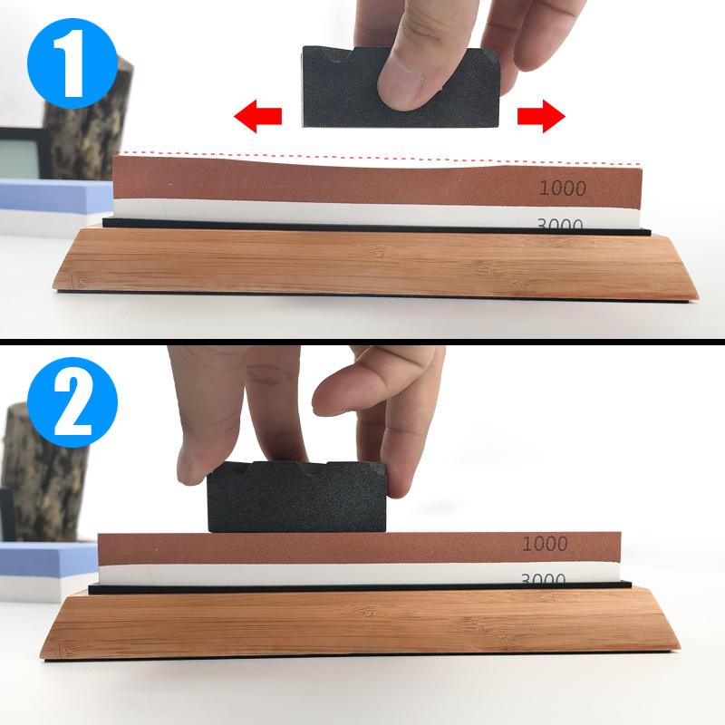 7Pcs Set Sharpening Stone Set Grit 240-8000# Whetstone Grindstone With Wooden Base Angle guide Woodwork Tool Grinding System