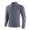 Men's Half Zip Hoodie Long Sleeve Stand Collar Casual Pullover for Running Cycling Fitness with Reflective