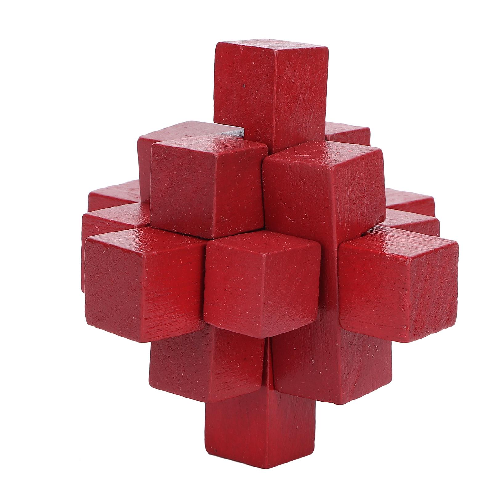 Интеллектуальная обучающая деревянная головоломка Jigsaw Lock Brain Loose Educational Puzzle Lock Toy