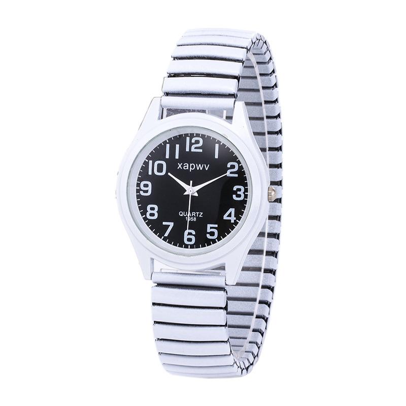 Minimalistisches Quarz-Armbanduhr Partner-Set Einfaches Design Elastisches Armband Analoges Zifferblatt Leichte Langlebige Armbanduhr für den täglichen Gebrauch