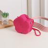 Kawaii Straw Small Shoulder Bag Flower Shape Woven Crossbody Bag Fairy Beach Straw Bag  Summer