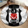 Besiktas Gymnastics Club Round Area Rug,Carpet Rug for Living Room Bedroom Sofa Playroom Decor,Non-slip Floor Mat