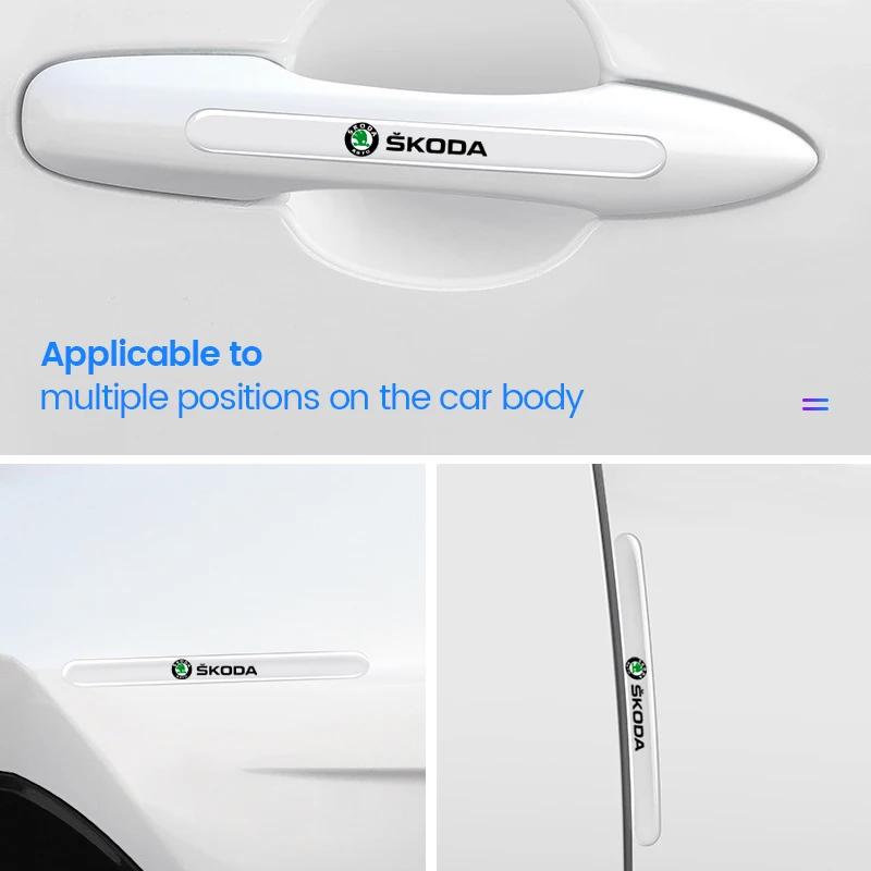 Lfcgh5 Auto Türschale Griff Kratzschutz Aufkleber Auto Kollisionsschutz Streifen für Skoda Octavia Superb Rapid Kodiaq Karoq